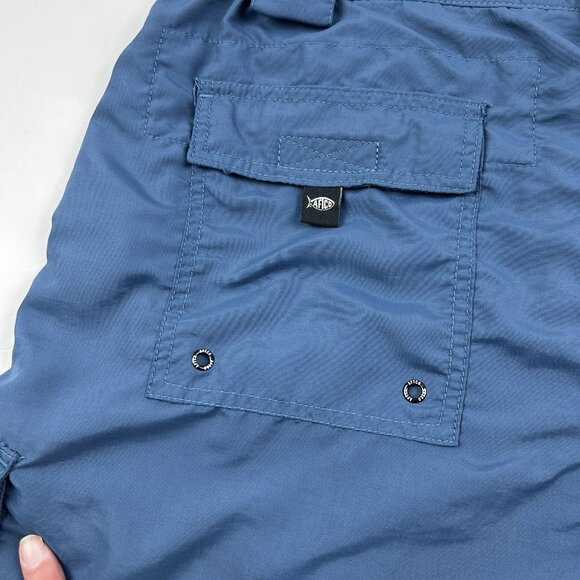 Aftco 100% Nylon Blue Shorts Cargo Boating Deck Travel Fishing Mens Size 40 x 7 - Picture 13 of 14